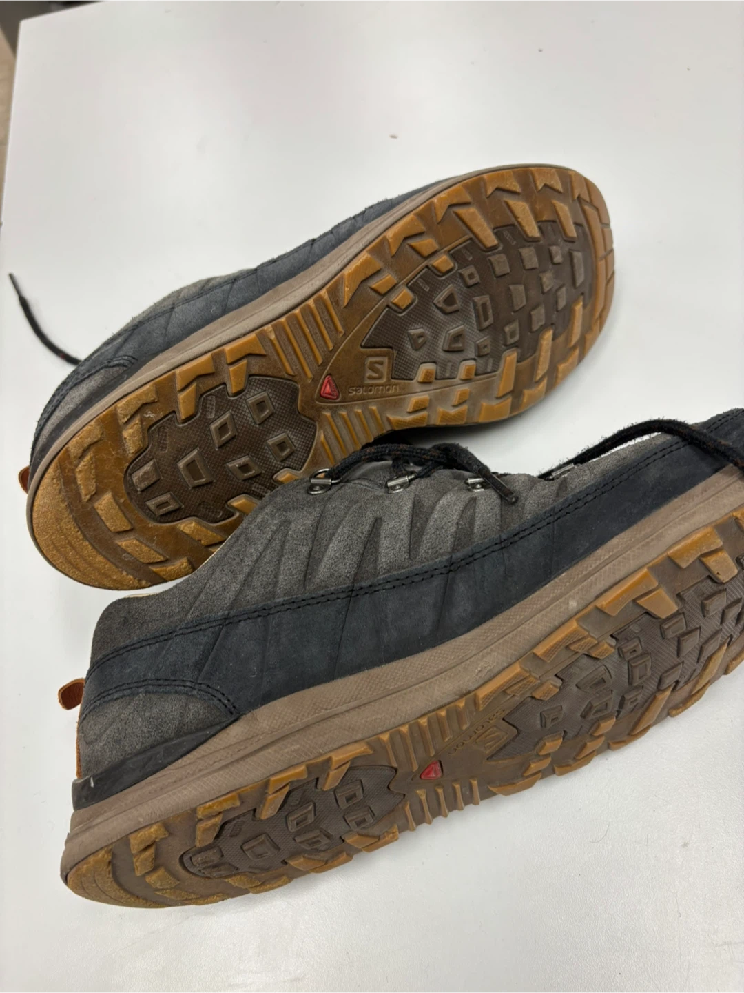 Salomon Outdoor Shoes, gray suede men's hiking shoes - photo 3