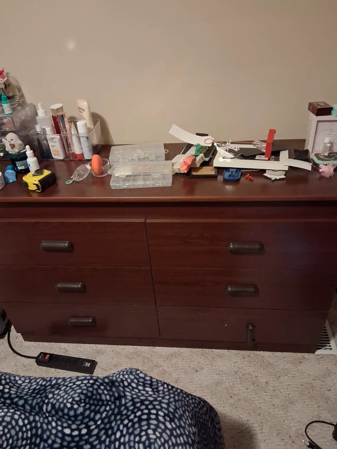 Wooden dresser and two night stands