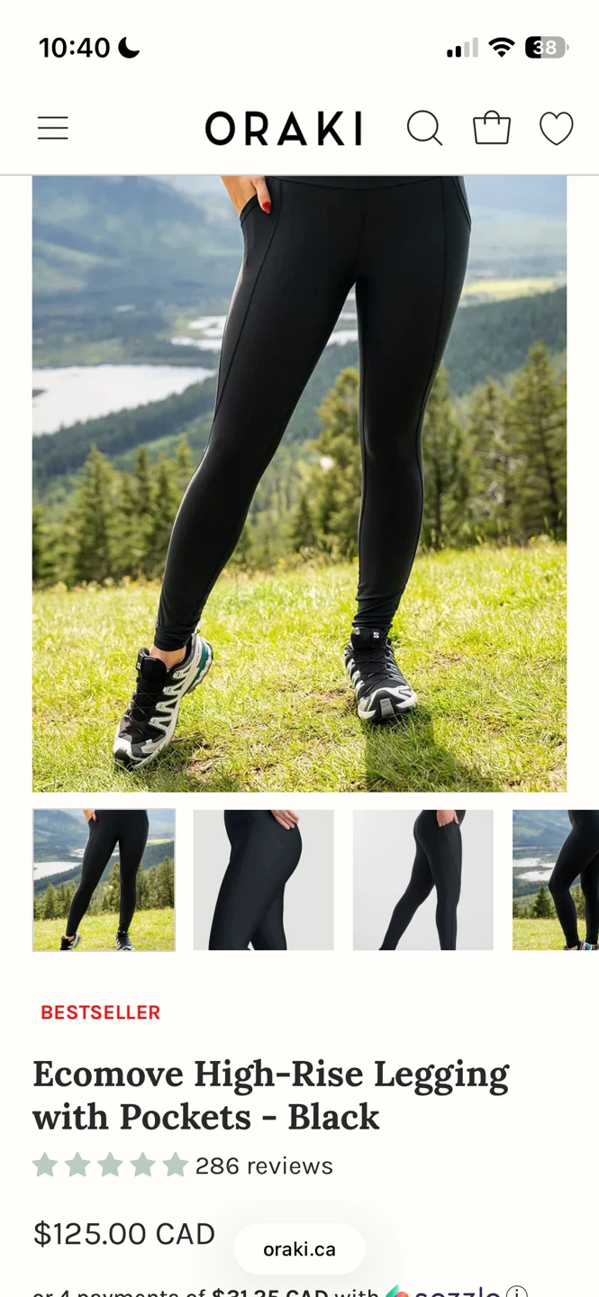 Oraki black leggings , S