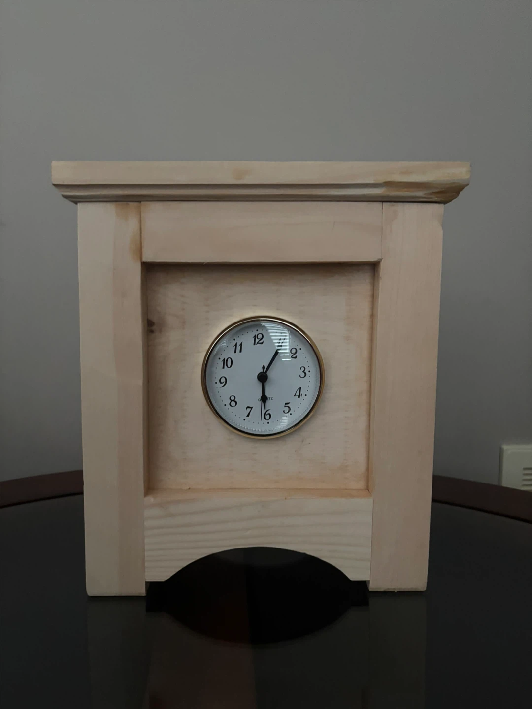 Customizable Wooden Mantel-Style Clock