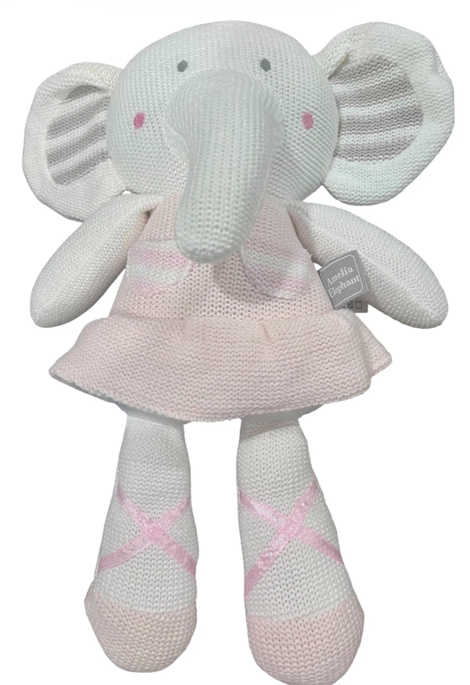 Amelia Elephant Knit Plush – Like New | Mint Condition