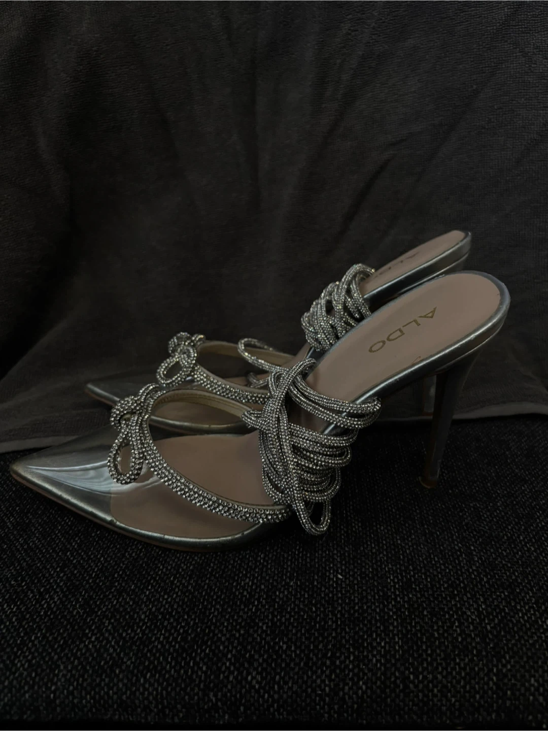 ALDO Silver Embellished Bow Heels - photo 3