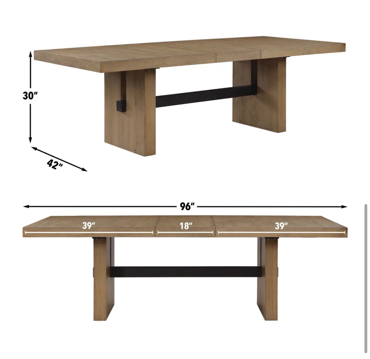 Solid oak table - photo 2