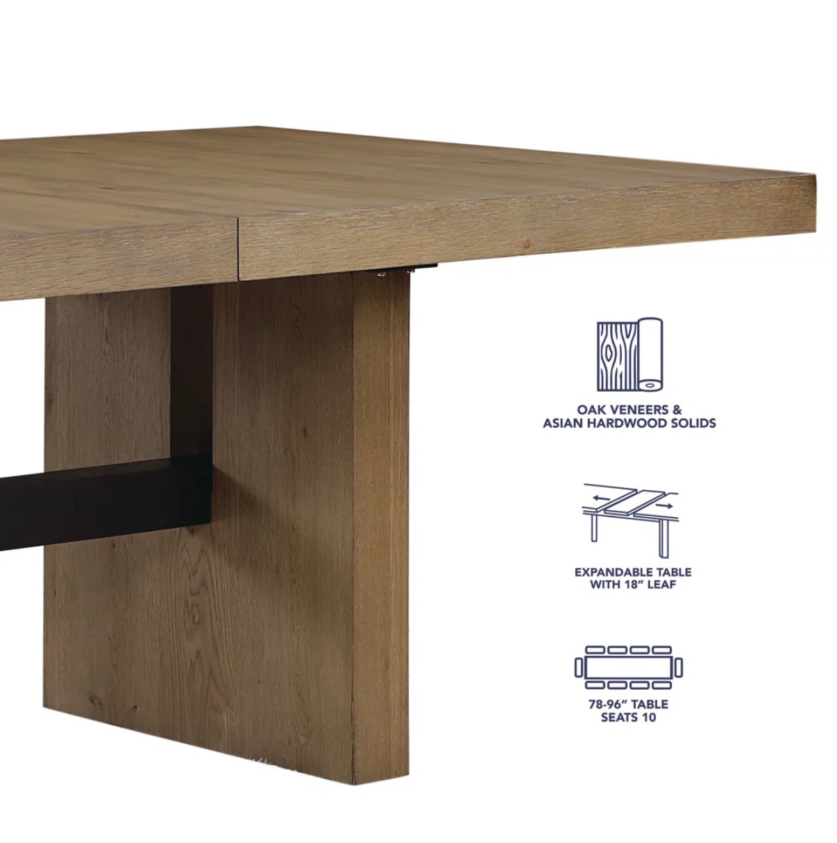Solid oak table - photo 3