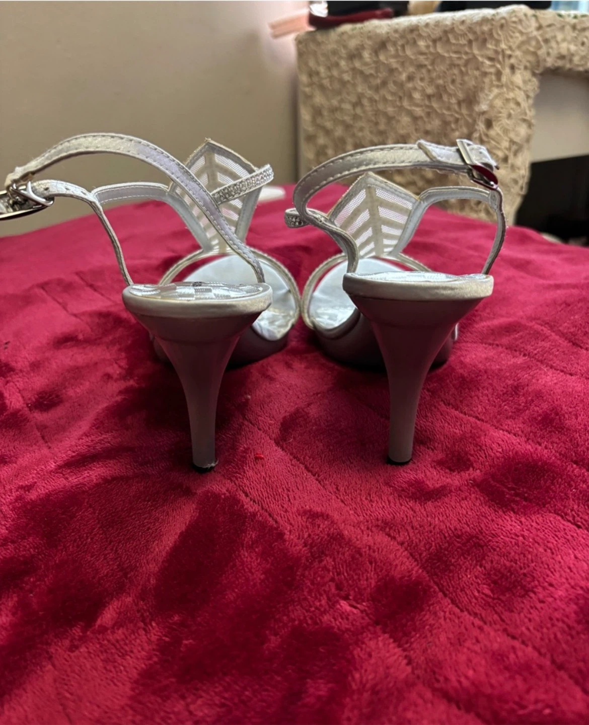 GiGi Collection Silver Embellished Heeled Sandals - photo 4