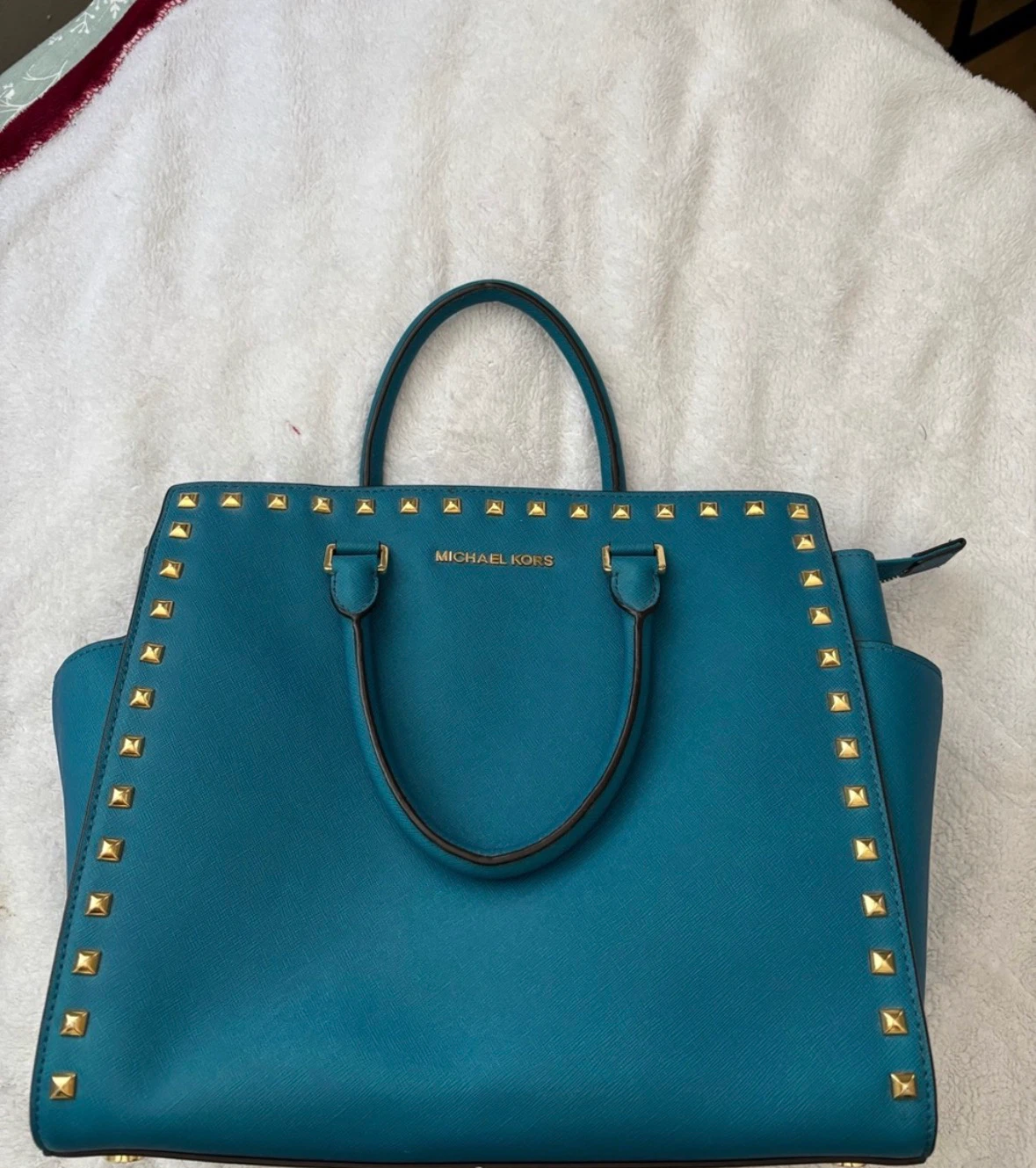 Michael Kors Studded Teal Handbag
