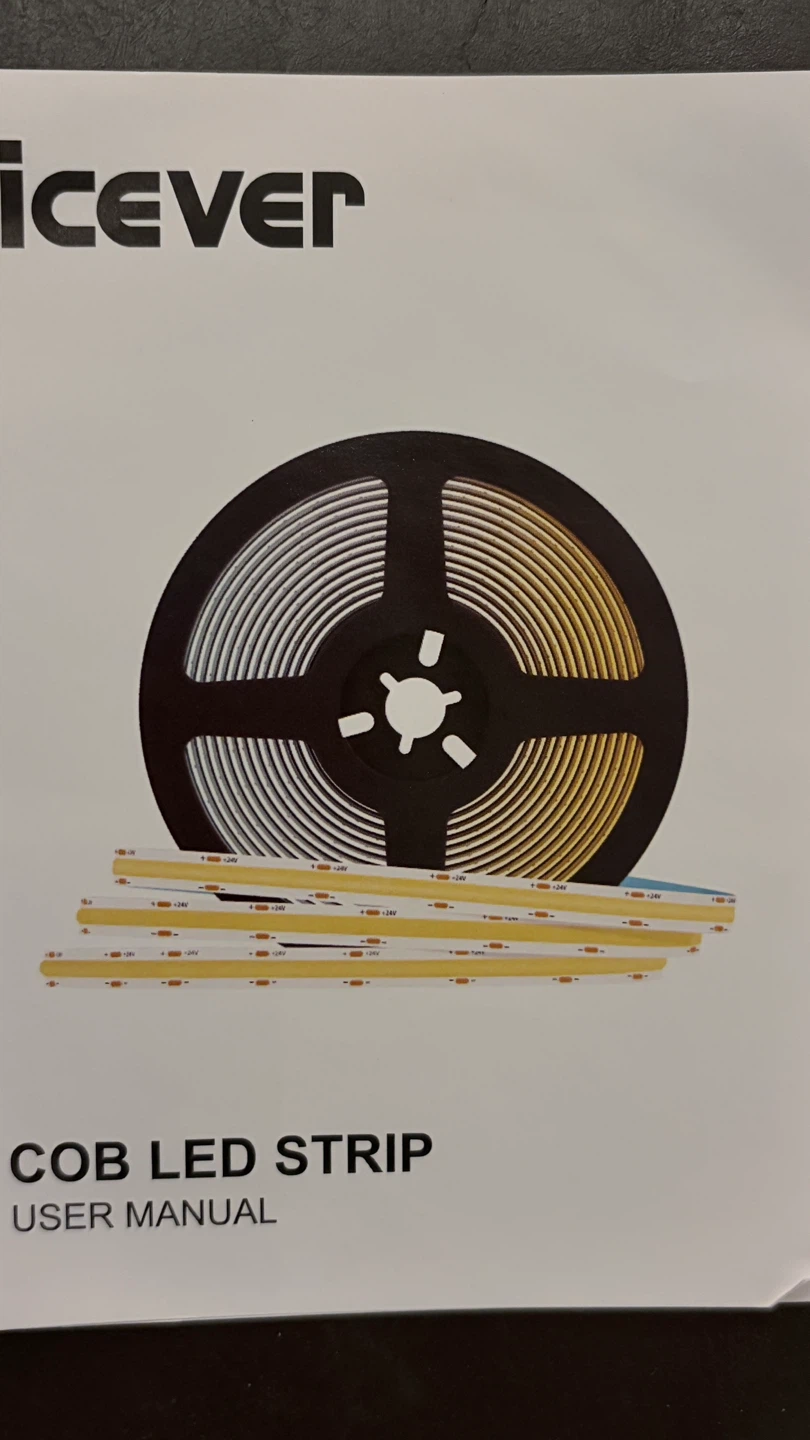 Icever COB LED Strip Light 480 24V 3000K 9W/M - photo 3