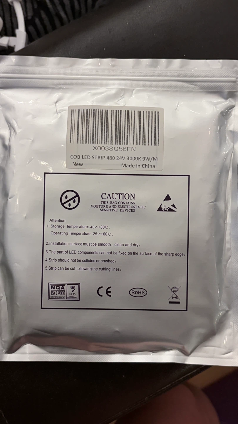 Icever COB LED Strip Light 480 24V 3000K 9W/M - photo 4