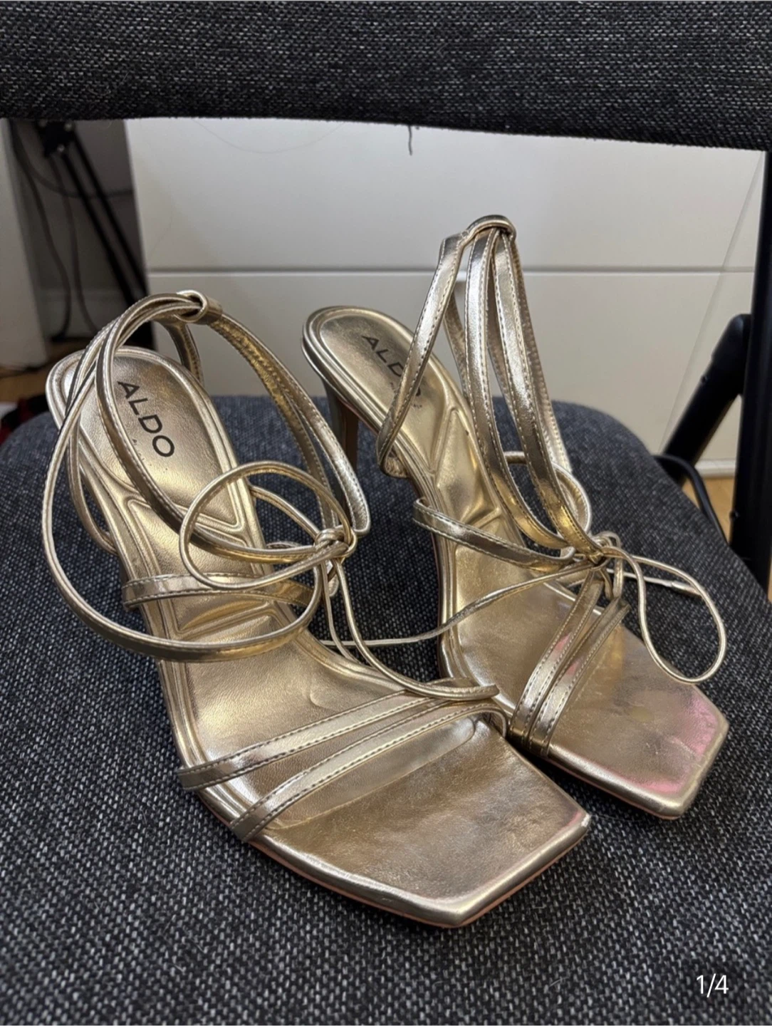 ALDO Gold Strappy Heels