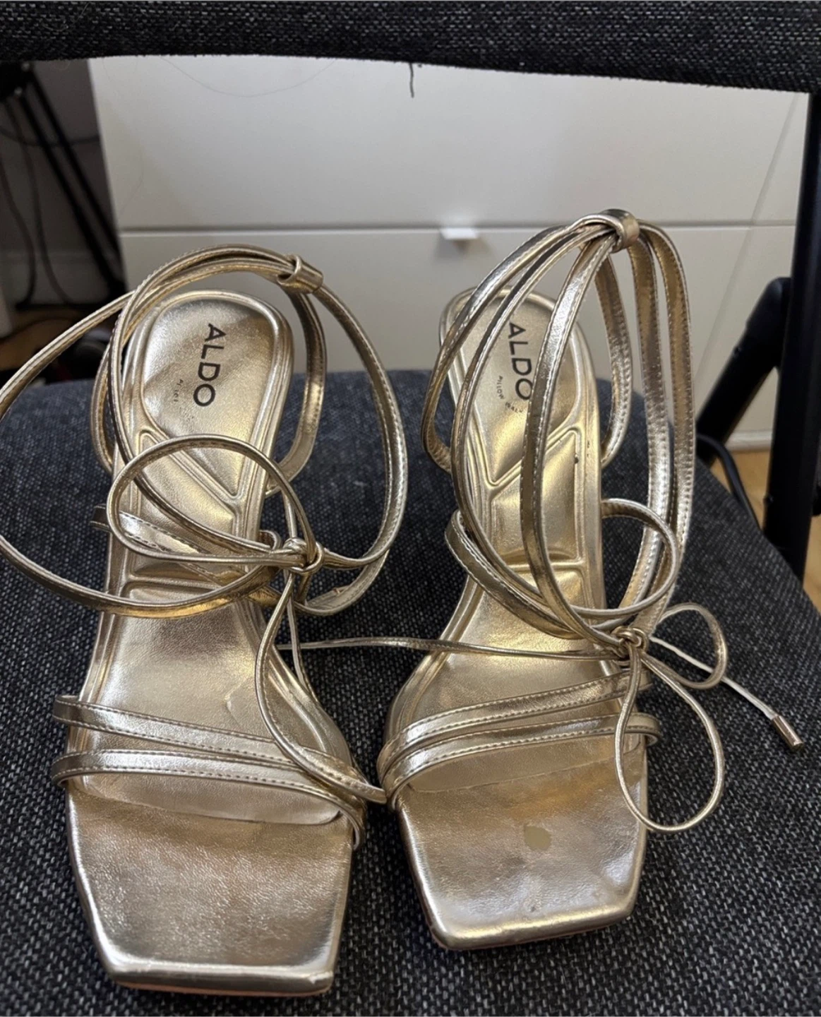 ALDO Gold Strappy Heels - photo 2