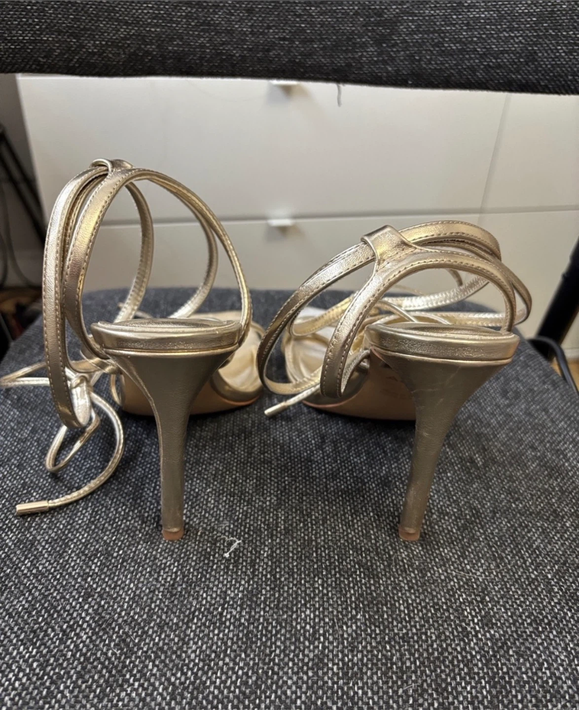 ALDO Gold Strappy Heels - photo 4