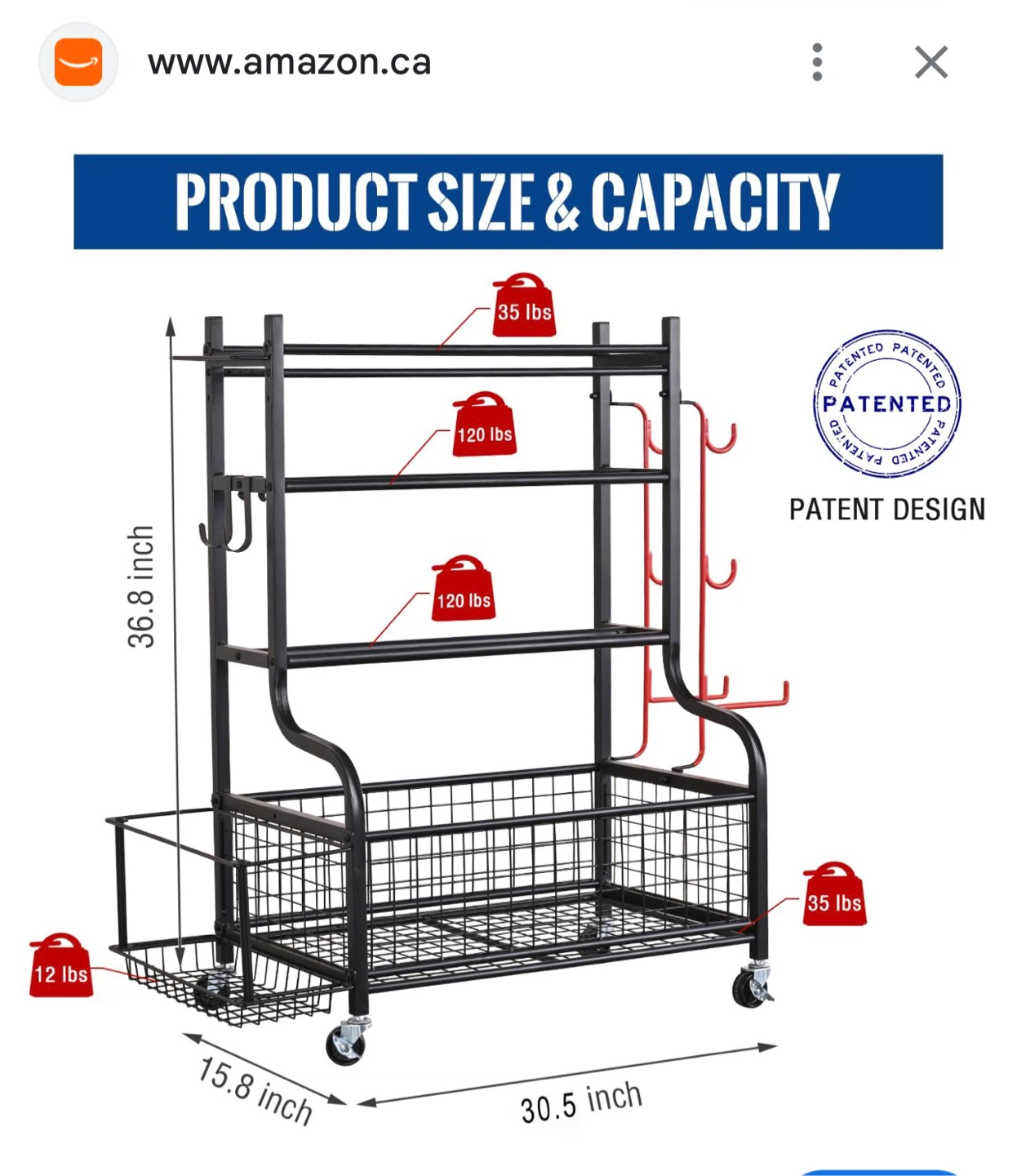 3-home gym,multipurpose organizer with Hooks - photo 2