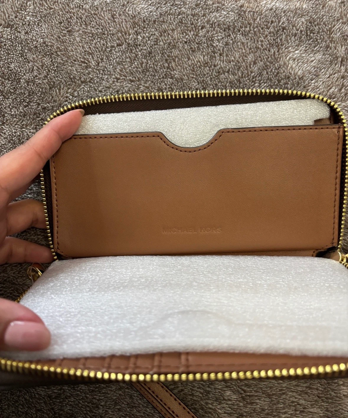 Michael Kors Brown Monogram Zip Around Wallet - photo 3
