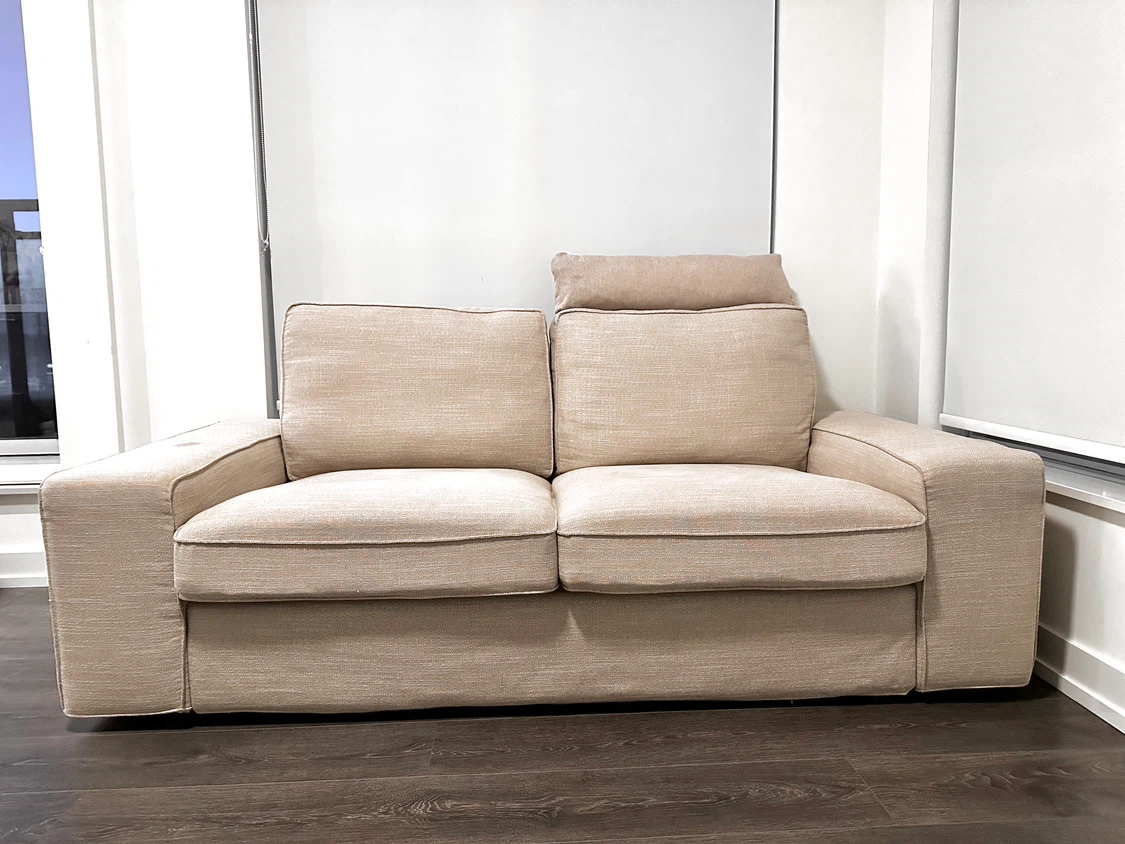 IKEA KIVIK Loveseat in Tresund light beige + Finnala headrest - photo 3