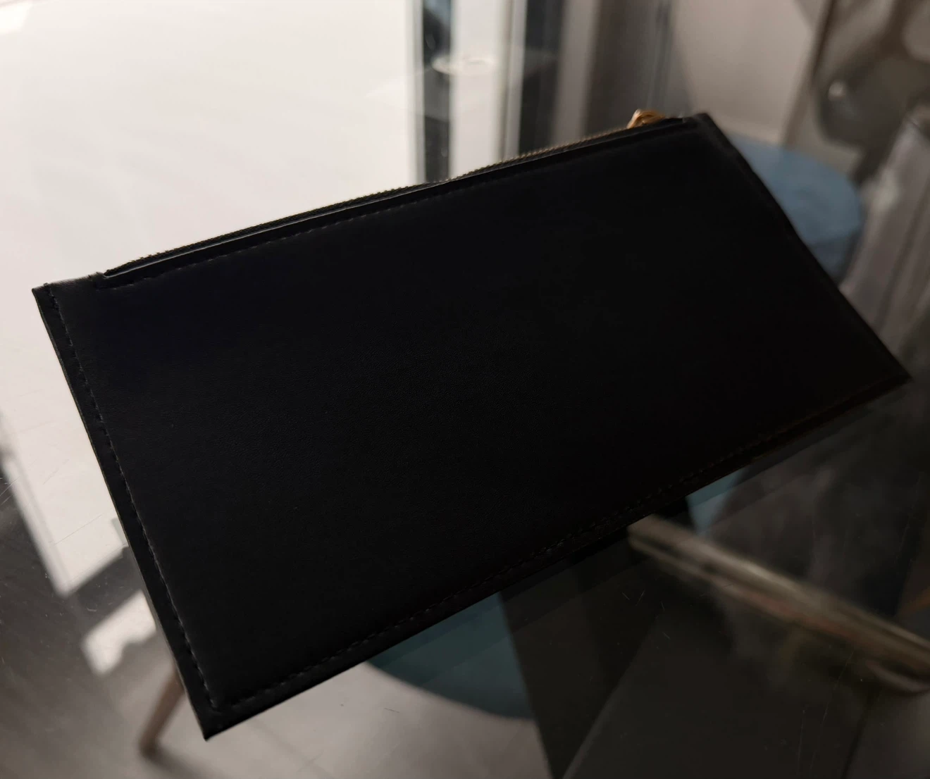 Saint Laurent Paris Black Leather Pouch coin purse wallet - photo 3