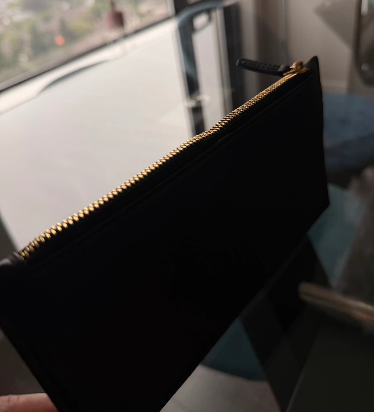 Saint Laurent Paris Black Leather Pouch coin purse wallet - photo 4