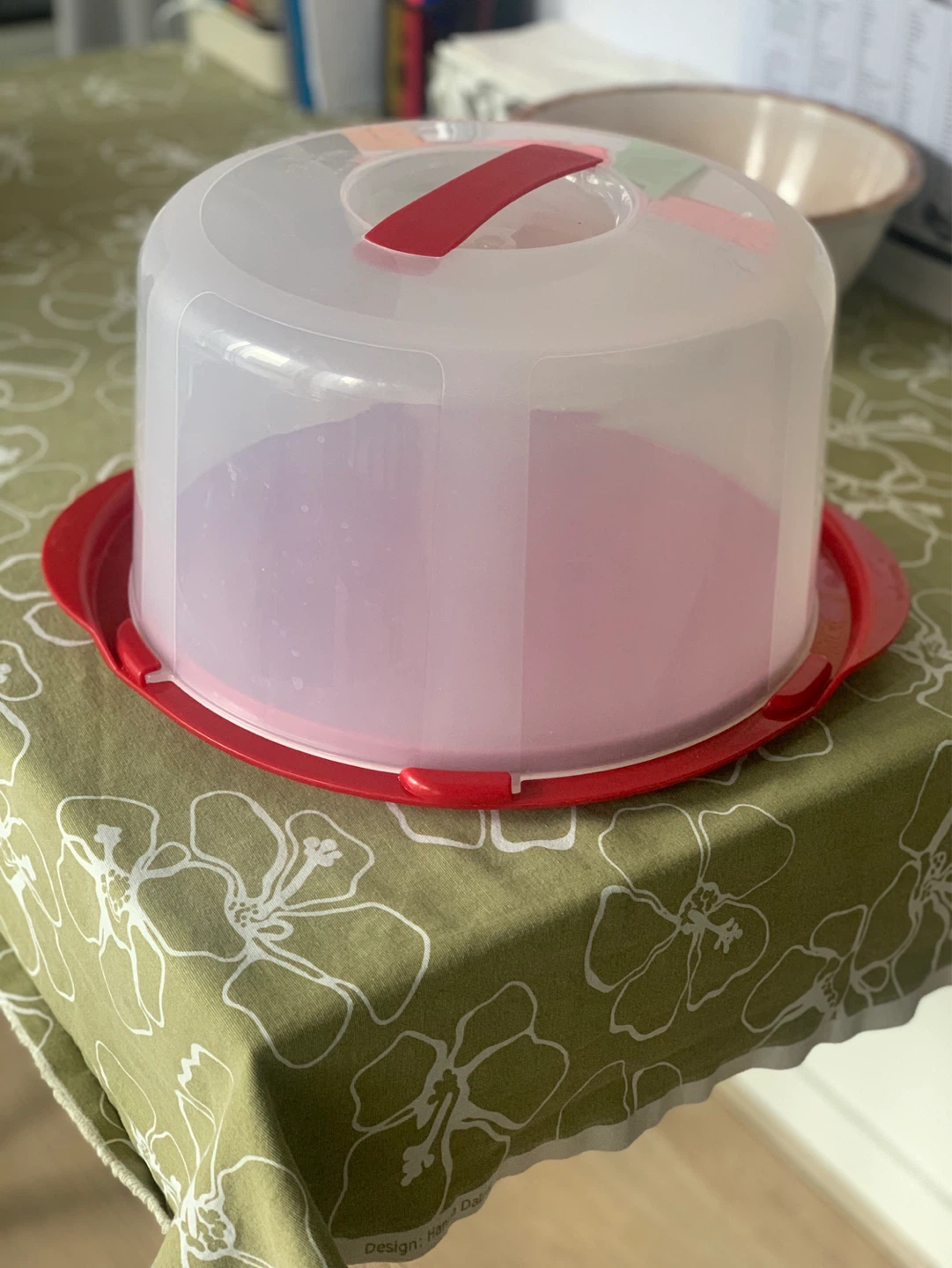 Red Cake Carrier Container