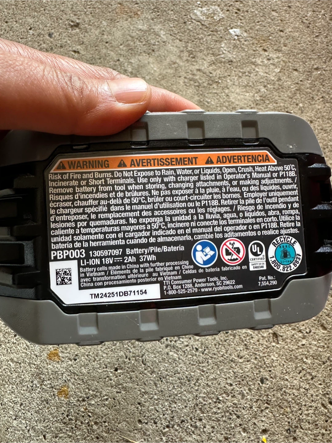 Ryobi ONE+ 18V Lithium-ion Battery - photo 2