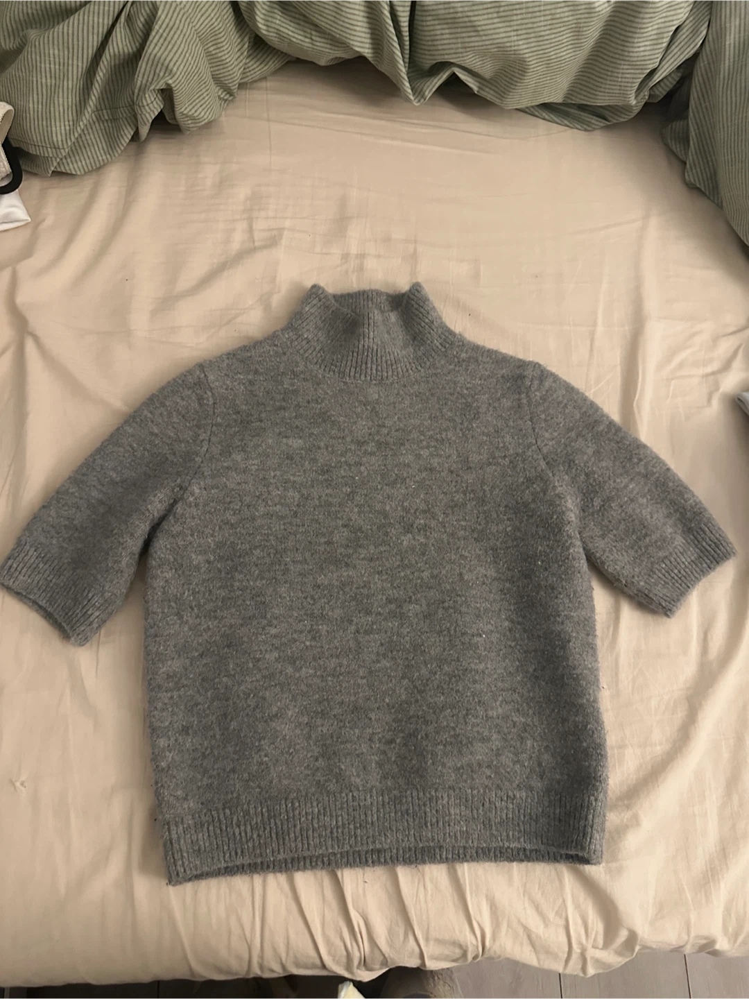Grey Mock Neck Sweater