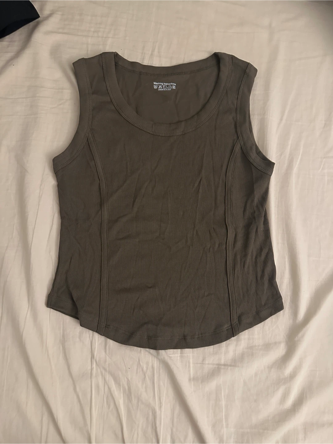 Green Ecology Ribbed Tank Top