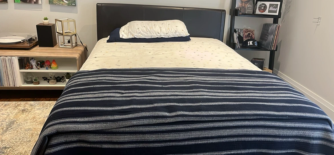 Leather Platform queen size Bed Frame
