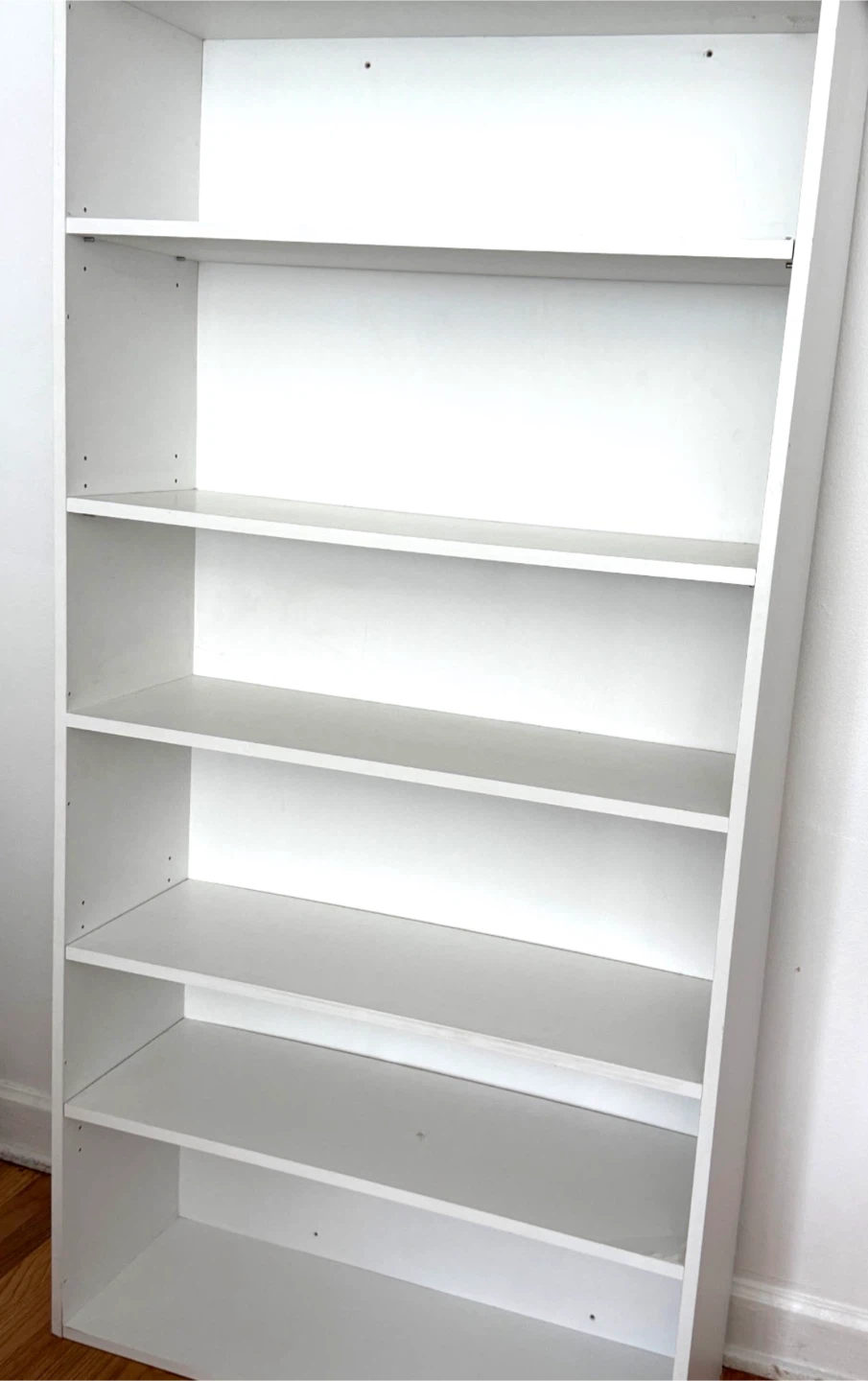 White 5-Shelf Bookshelf