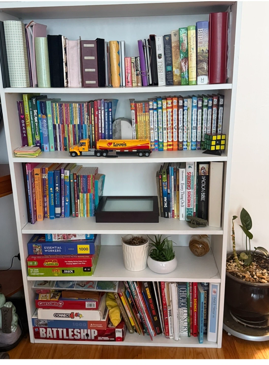 White 5-Shelf Bookshelf - photo 2