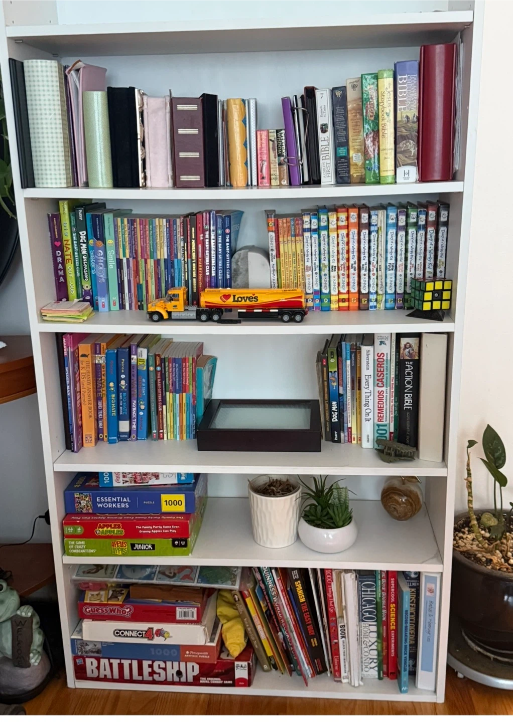 White 5-Shelf Bookshelf - photo 3