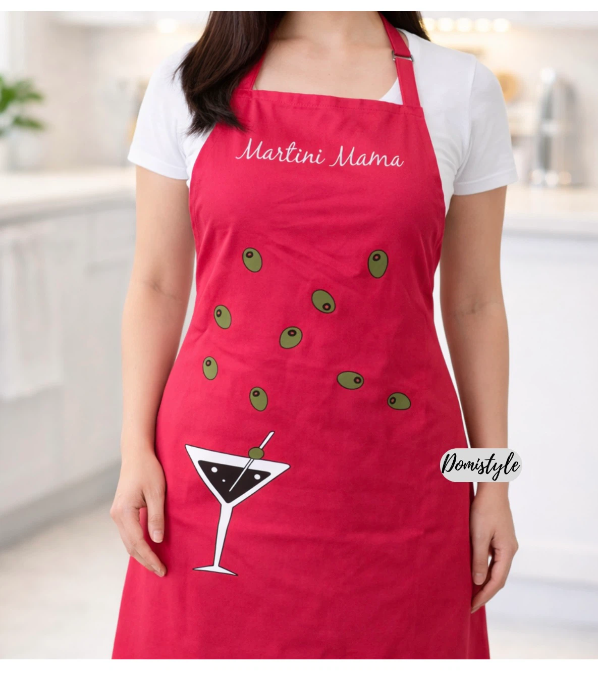 Domistyle Martini Mama Apron - Red - photo 2