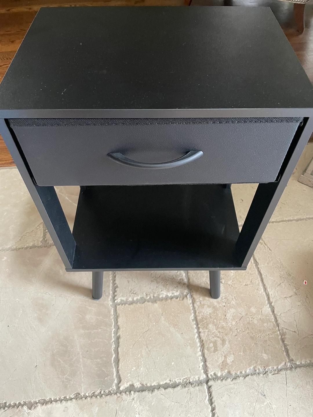 NEW! Black Fabric Storage Nightstand - photo 3