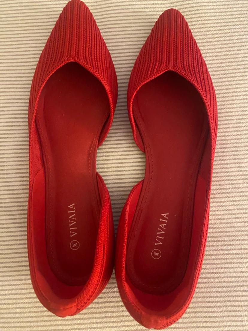 VIVAIA Red Knit Flats - Size 39