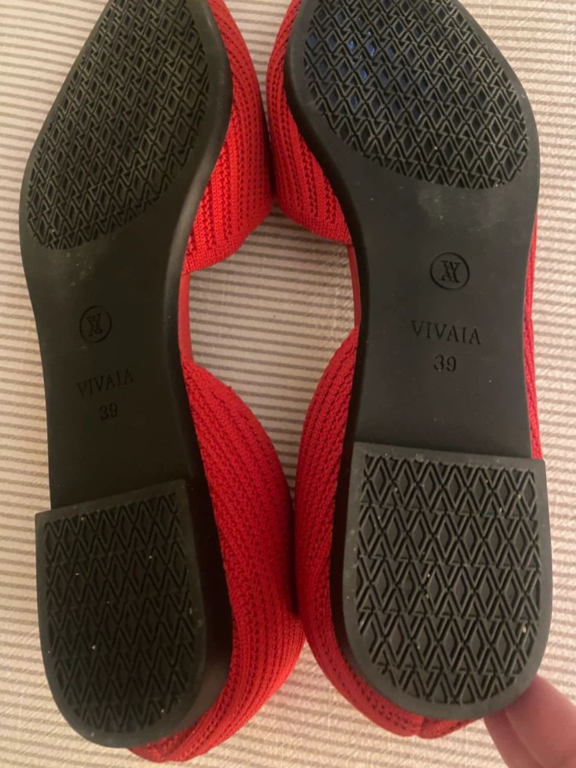 VIVAIA Red Knit Flats - Size 39 - photo 2