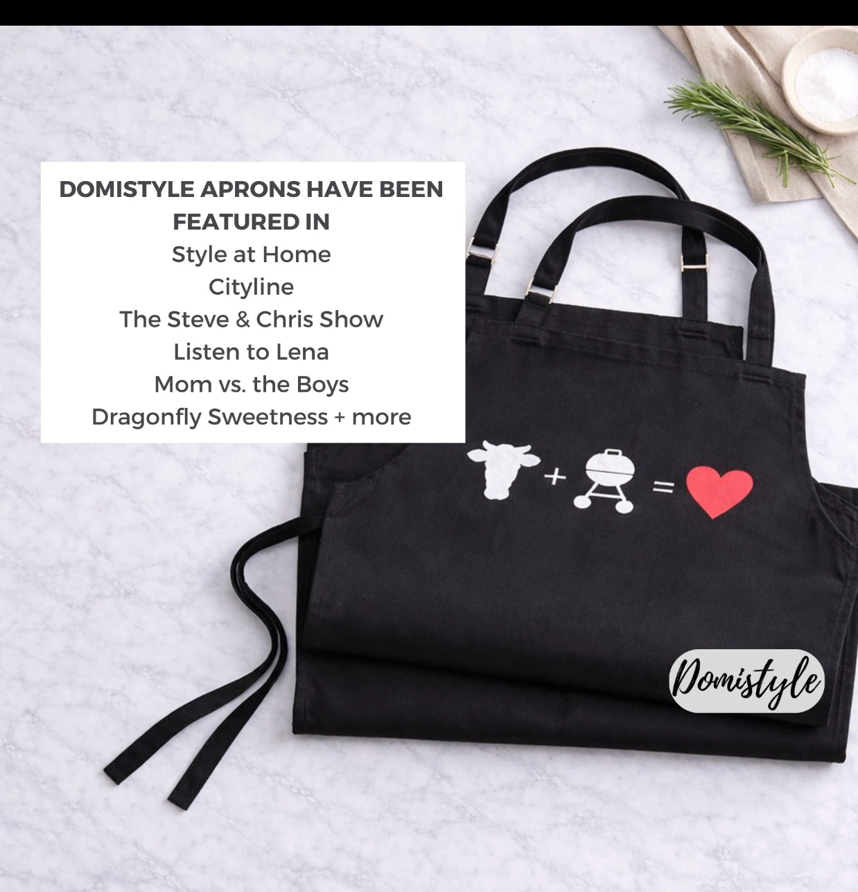 Domistyle BBQ Cow + Grill Apron