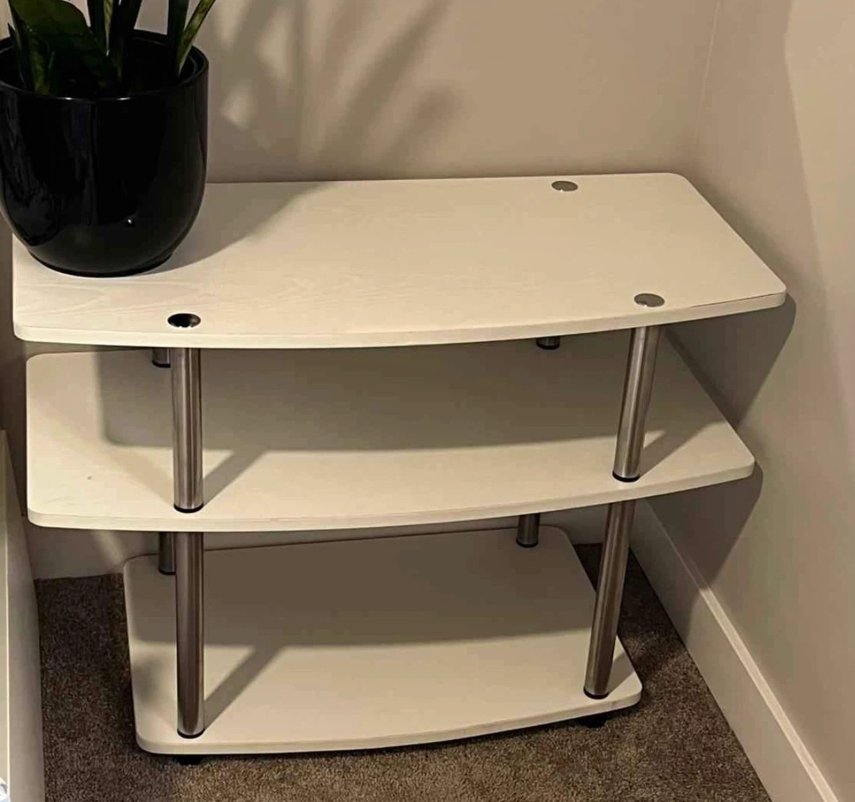 White 3-Tier TV Stand / Media Console