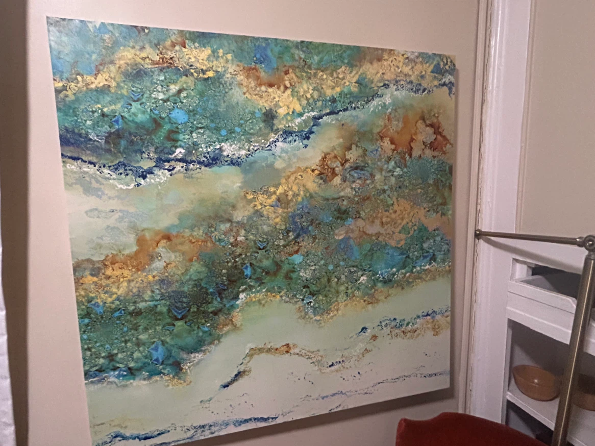 Large Abstract Wall Art Paintings x 2 - photo 3