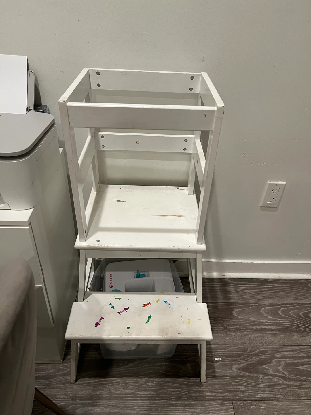 White Wooden Step Stool