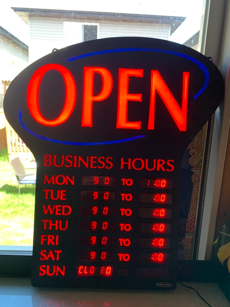 Light-Up Open Business Hours Sign - photo 2