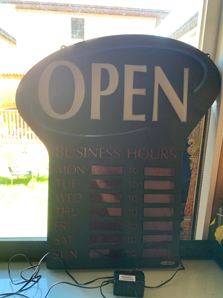 Light-Up Open Business Hours Sign - photo 3