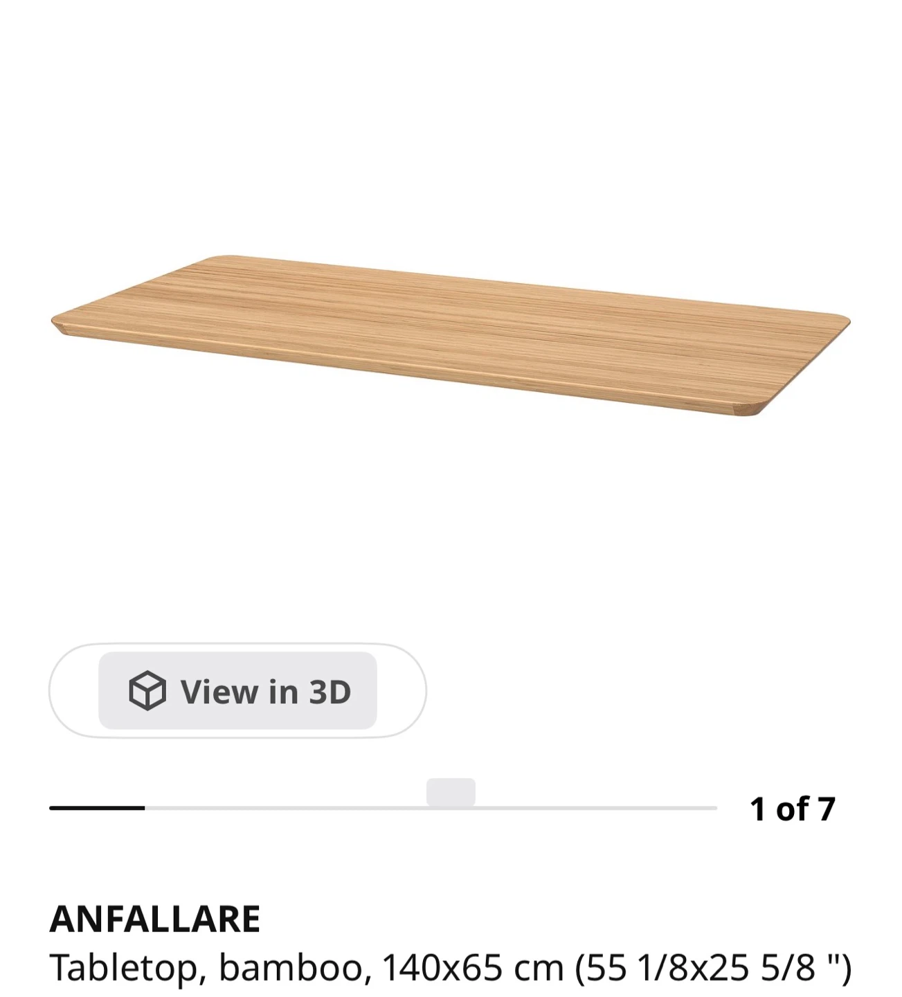 IKEA ANFALLARE Tabletop, Bamboo