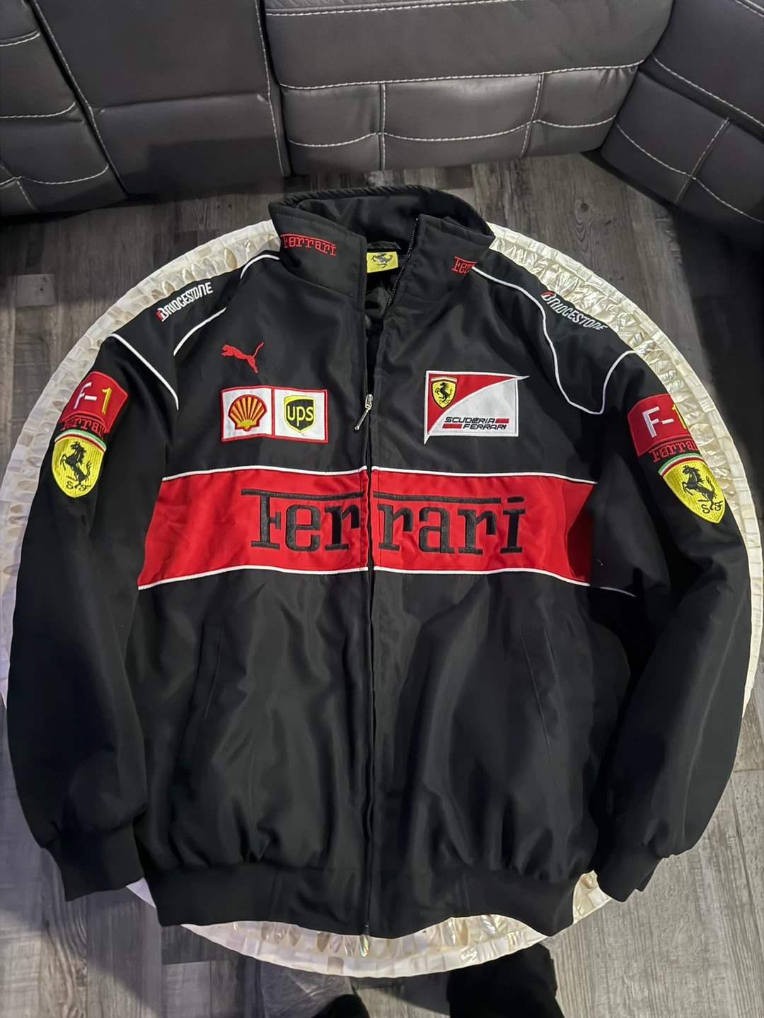 Embroidered Ferrari F1 Racing Jacket