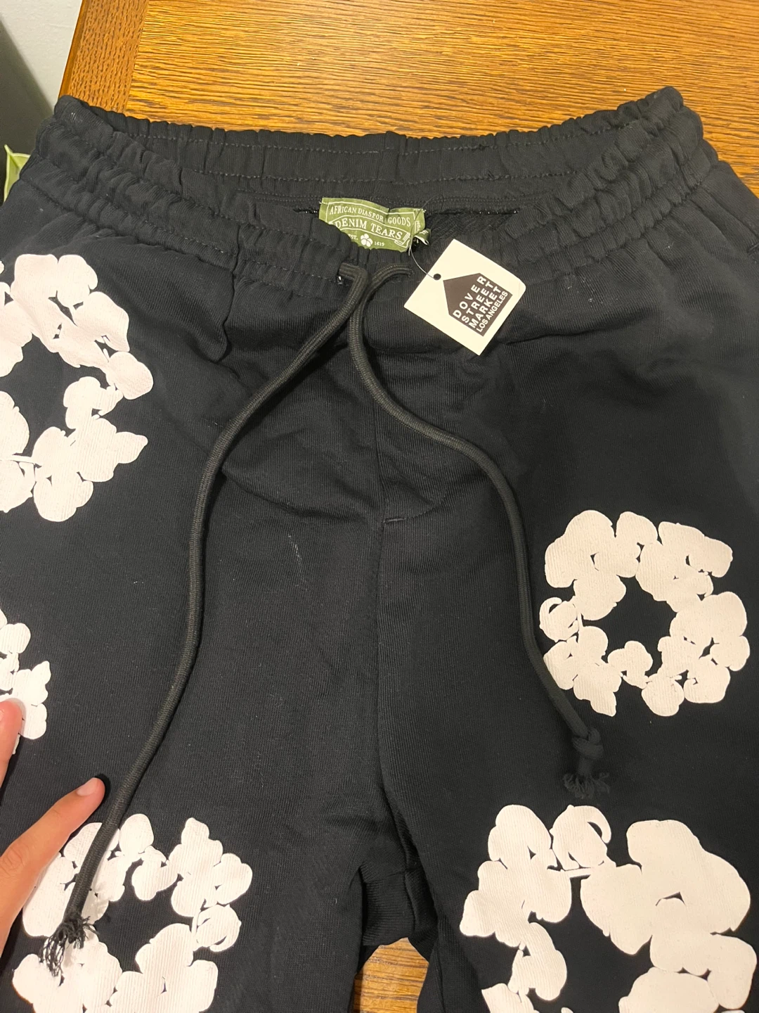 Denim Tears Black Floral Sweatpants