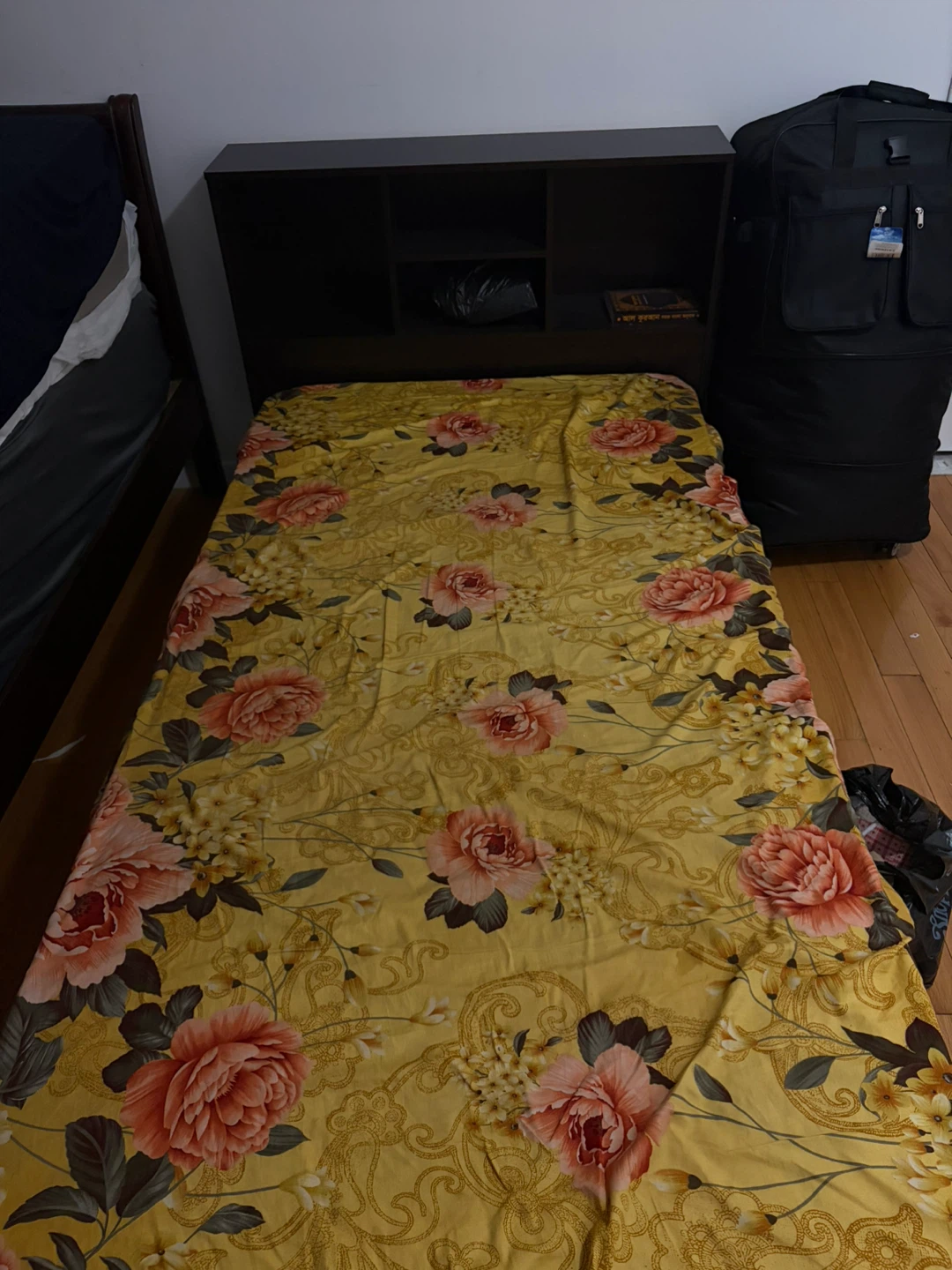 Twin Bed Frame with Headboard and Shelves - photo 2