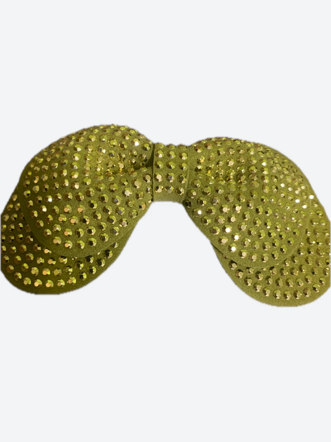 Sparkly Green Bow Barrette Hair Clip