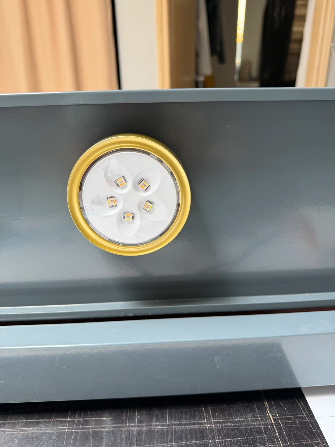 Gold Framed LED Light Fixture