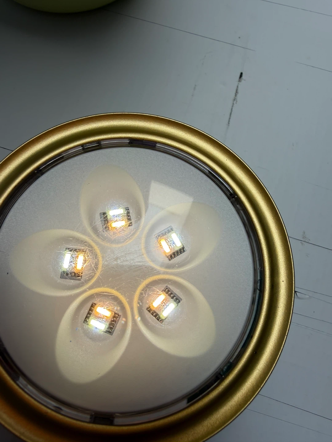 Gold Framed LED Light Fixture - photo 3