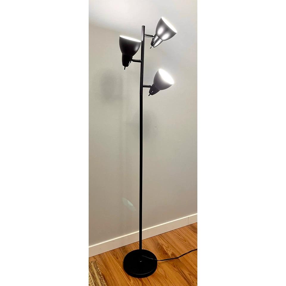 Black 3-Head Floor Lamp