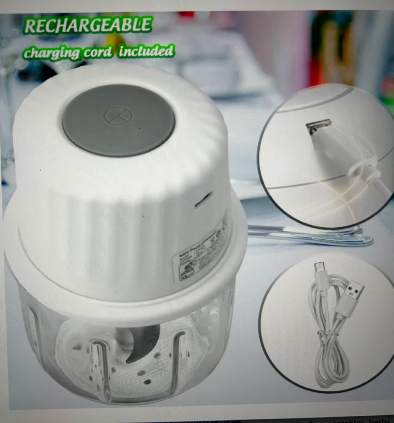 Mini Rechargeable Food Chopper - photo 4