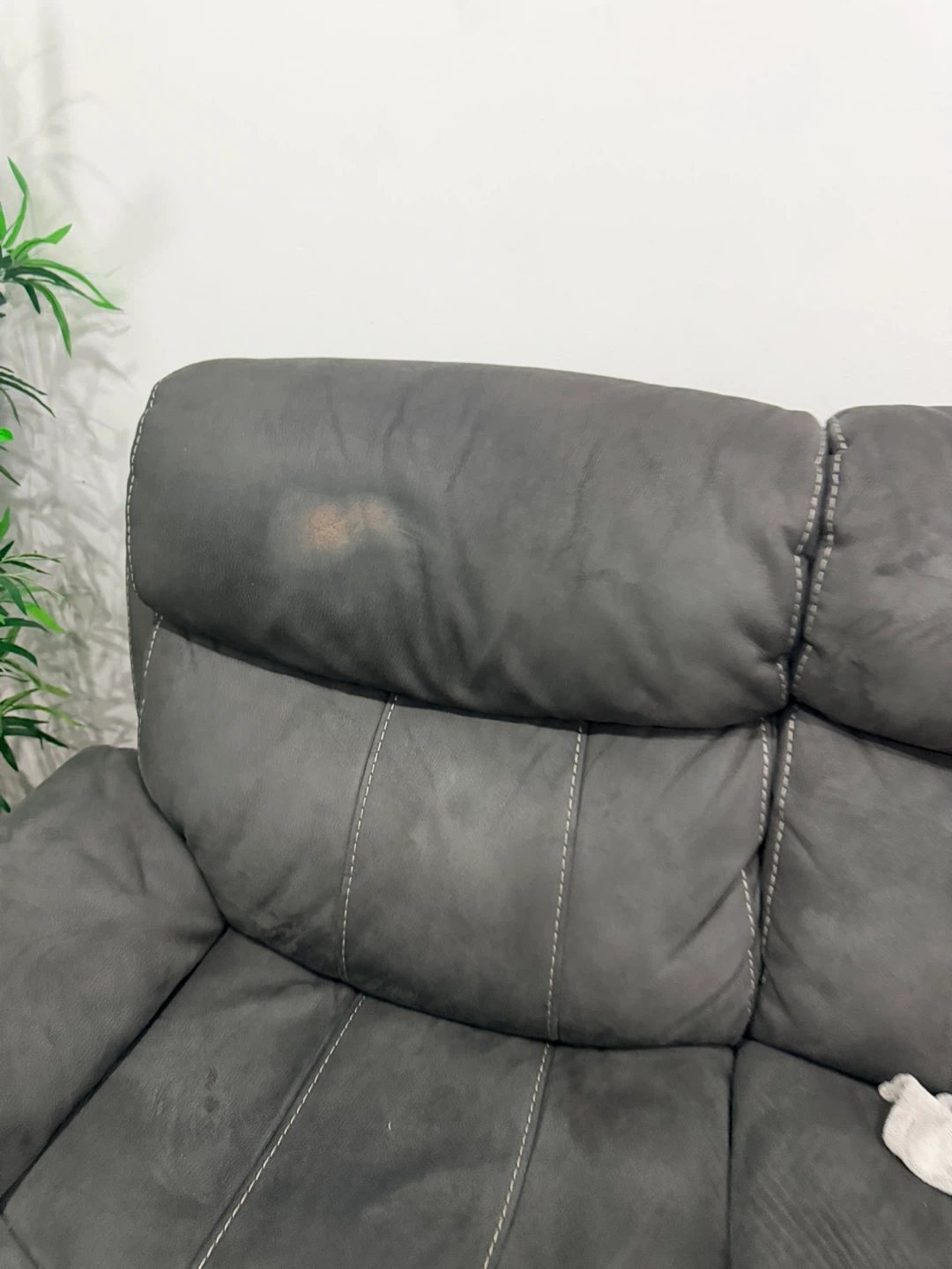 Dark Grey Reclining Loveseat - photo 3