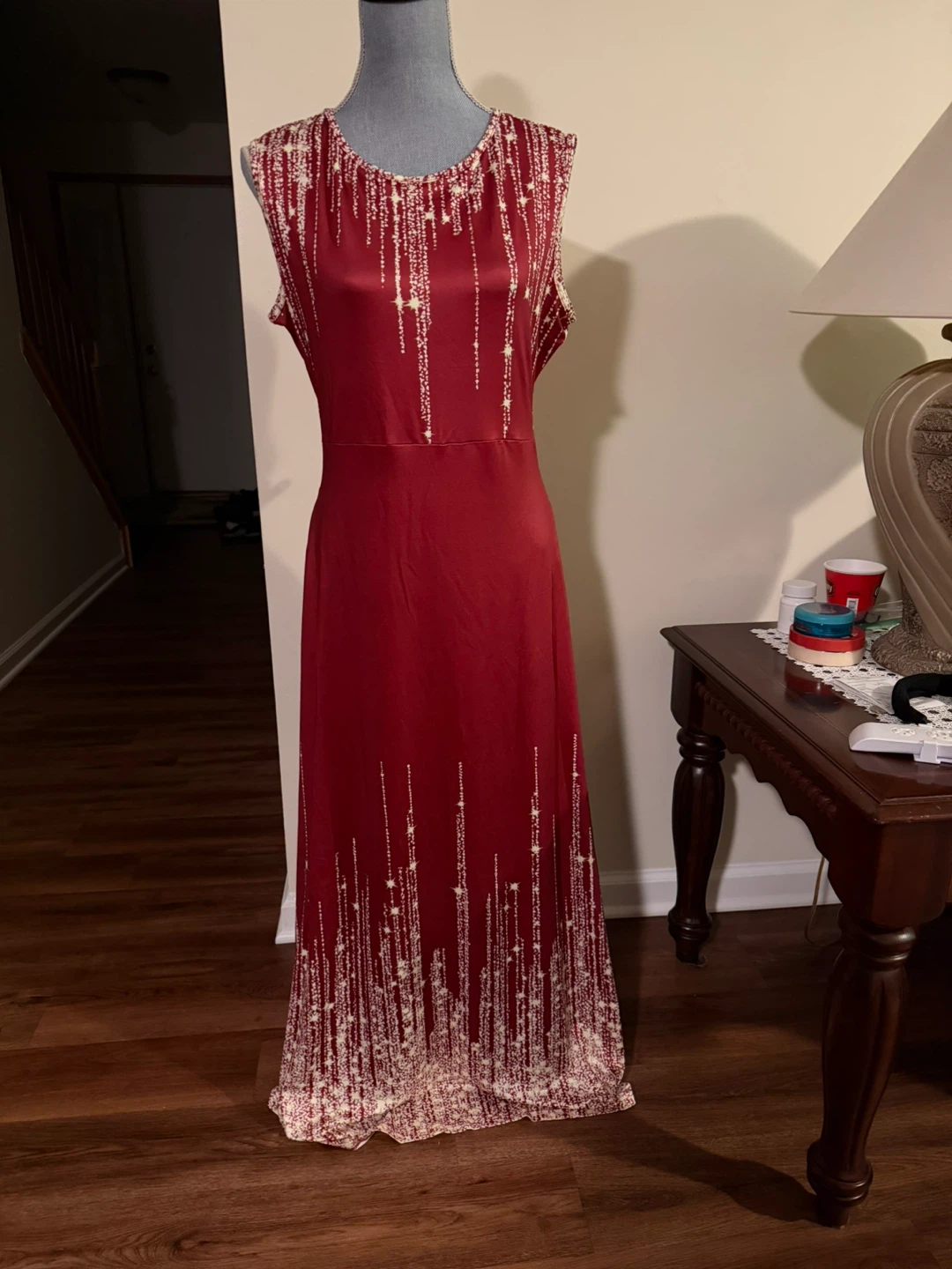 Red Sleeveless Maxi Dress XXL