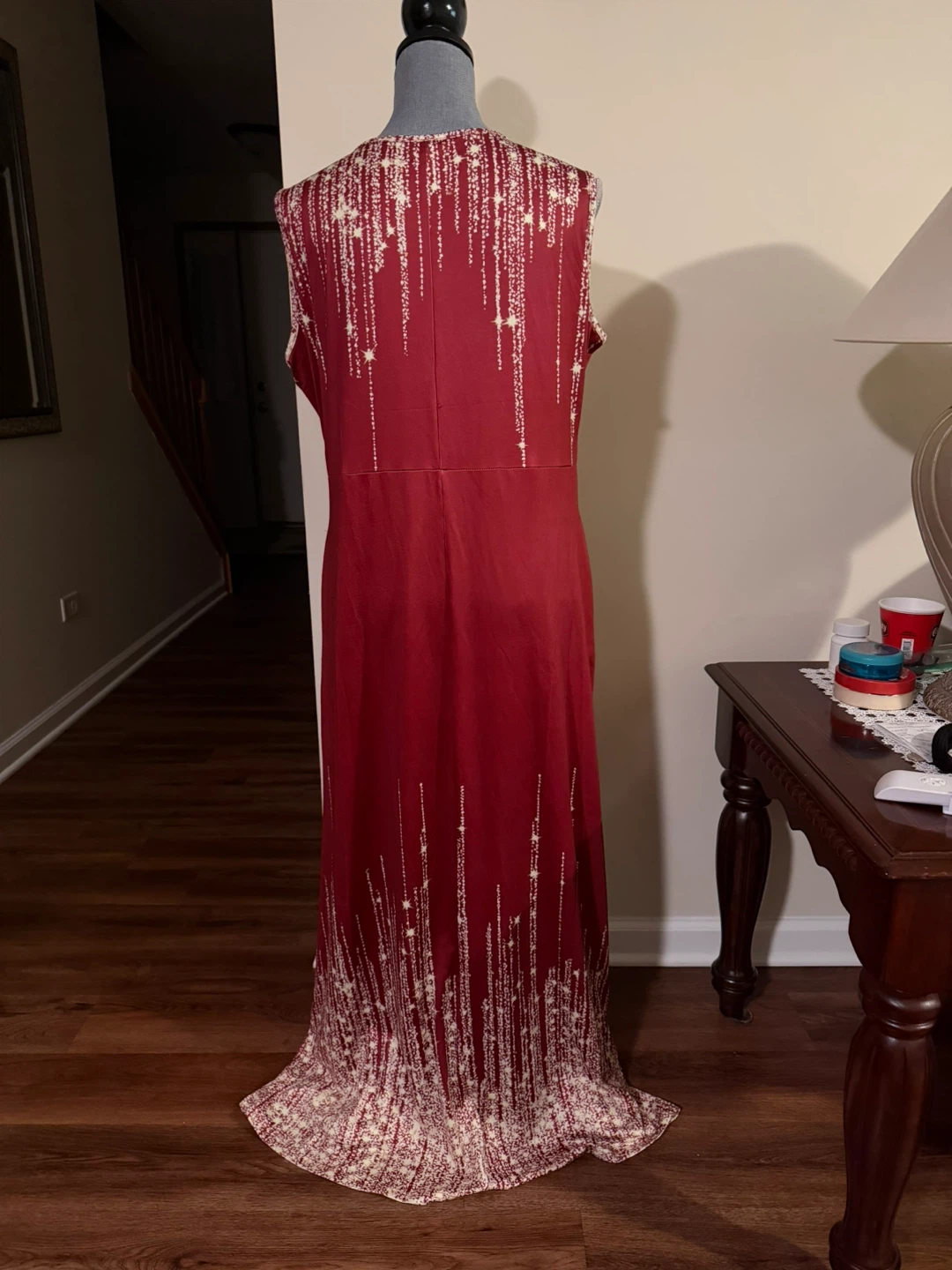 Red Sleeveless Maxi Dress XXL - photo 2